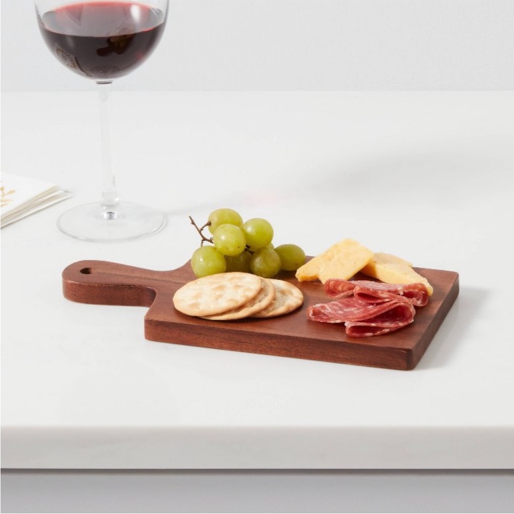 THRESHOLD NWT wooden single serve mini cheese board -10x5